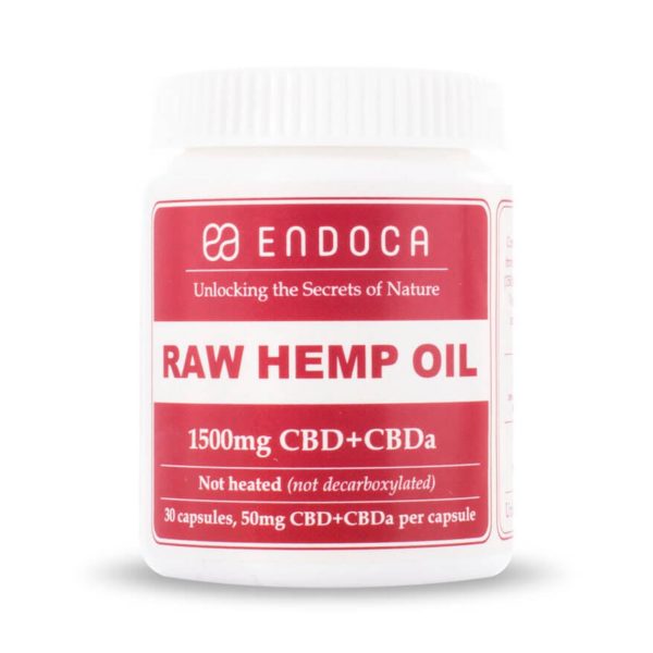 RAW Hemp Oil Capsules 1500mg of CBD+CBDa